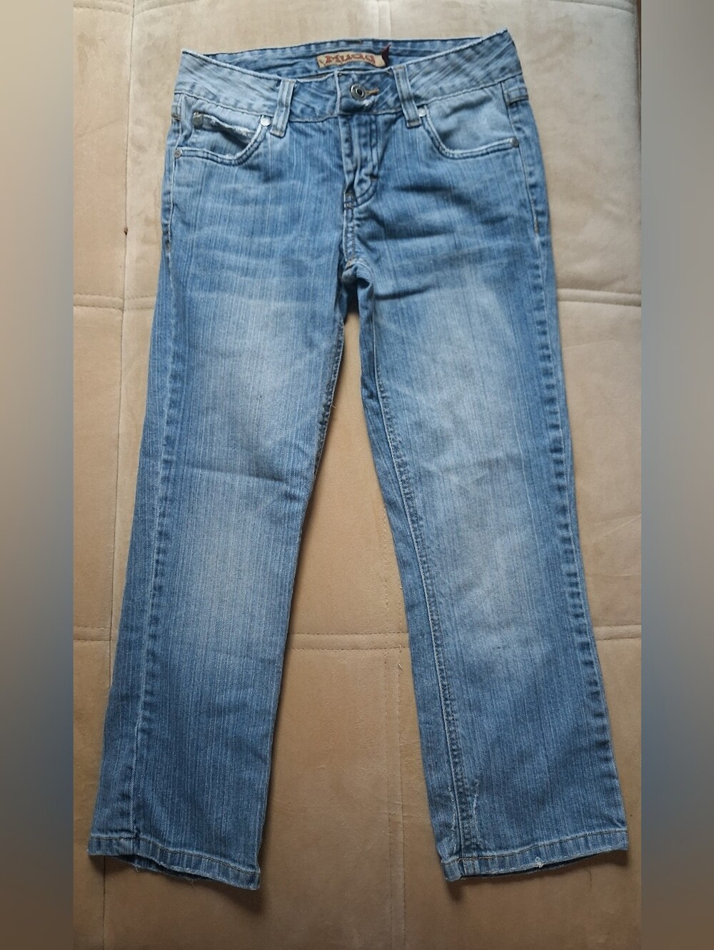 Classic Women's Light Blue Jean Capris- Comfortable Everyday Fit